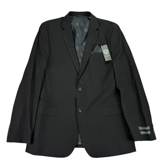 Vince Camuto Mens Slim Fit Super Stretch Solid Suit Jacket Black 44L - Picture 1 of 5